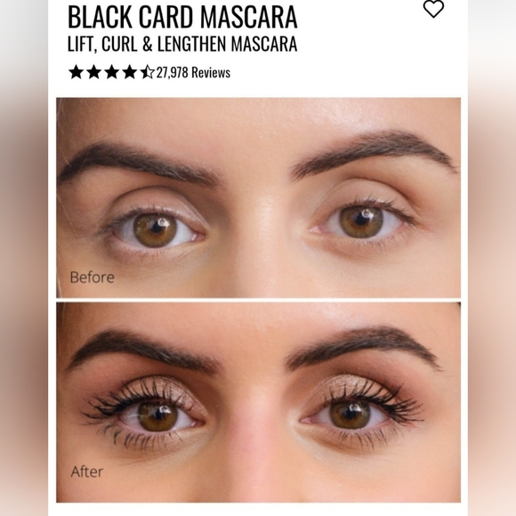 BLACK CARD MASCARA LIFT, CURL & LENGTHEN NEW - Picture 2 of 6